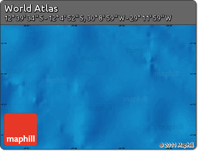 Physical Map of the Area around 12° 22' 13" S, 29° 40' 29" W