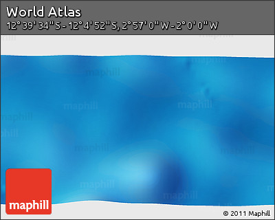Physical 3D Map of the Area around 12° 22' 13" S, 2° 28' 30" W