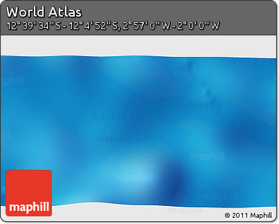 Physical 3D Map of the Area around 12° 22' 13" S, 2° 28' 30" W