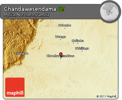 Physical 3D Map of Chandawesendama