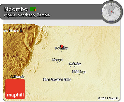 Physical 3D Map of Ndombo