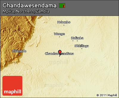 Physical 3D Map of Chandawesendama