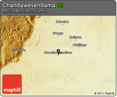 Physical 3D Map of Chandawesendama