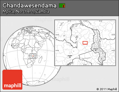Blank Location Map of Chandawesendama