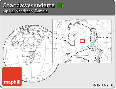 Blank Location Map of Chandawesendama