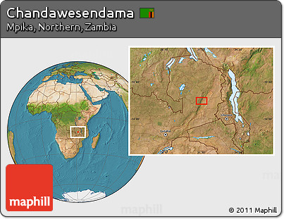 Satellite Location Map of Chandawesendama