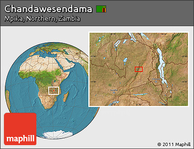 Satellite Location Map of Chandawesendama