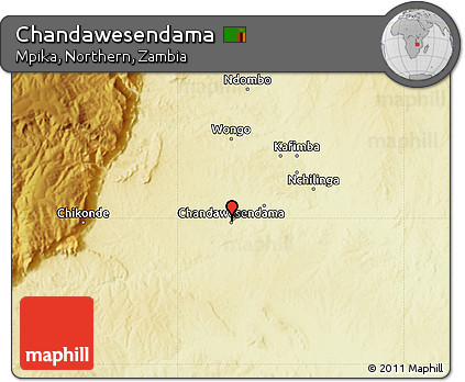 Physical Map of Chandawesendama