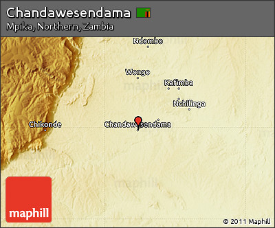 Physical Map of Chandawesendama