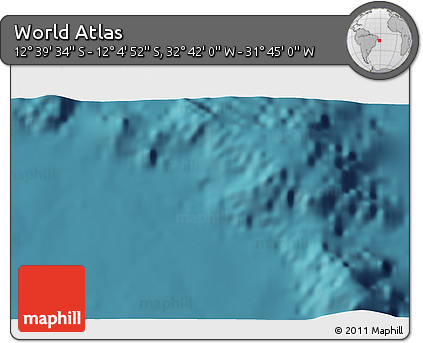 Satellite 3D Map of the Area around 12° 22' 13" S, 32° 13' 30" W
