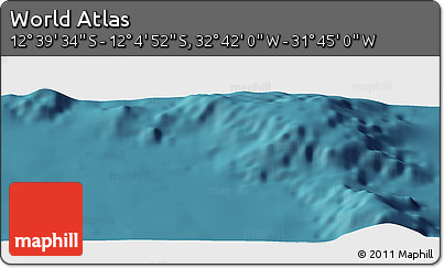 Satellite Panoramic Map of the Area around 12° 22' 13" S, 32° 13' 30" W