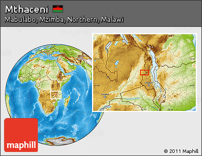 Physical Location Map of Mthaceni