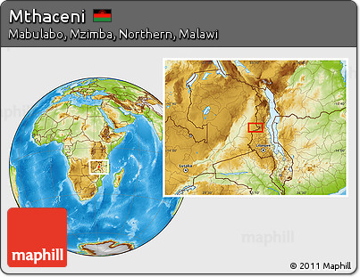 Physical Location Map of Mthaceni