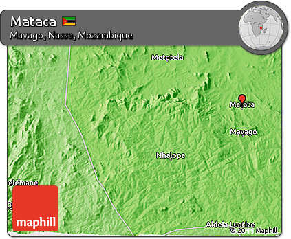 Political 3D Map of Mataca