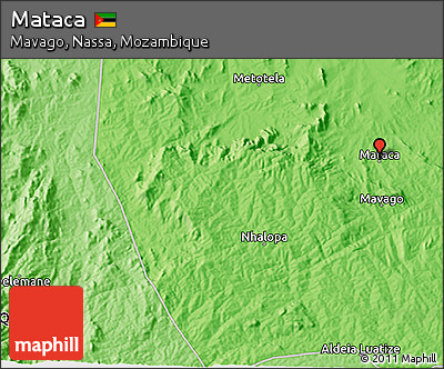 Political 3D Map of Mataca
