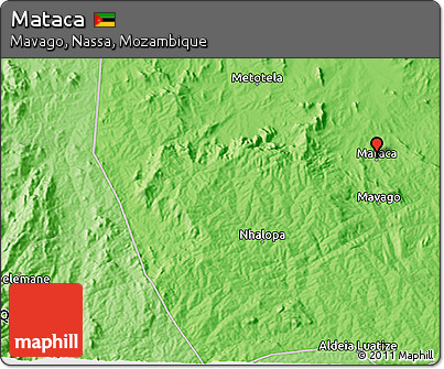 Political 3D Map of Mataca