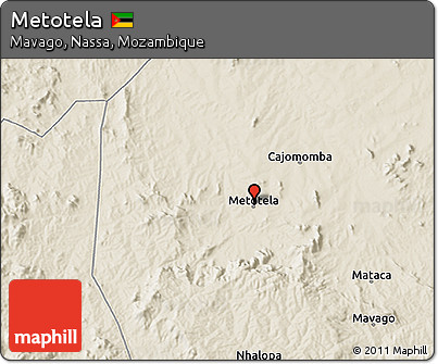 Shaded Relief 3D Map of Metotela