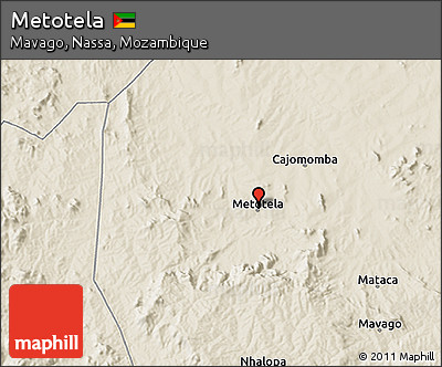 Shaded Relief 3D Map of Metotela