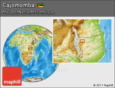 Physical Location Map of Cajomomba