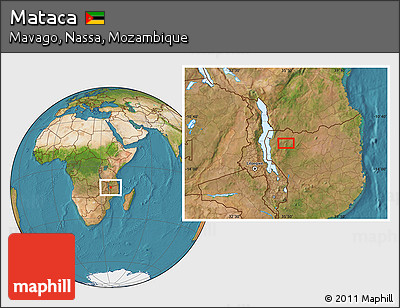 Satellite Location Map of Mataca