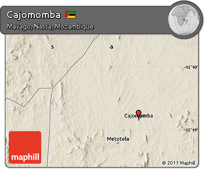 Shaded Relief Map of Cajomomba