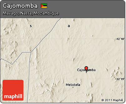 Shaded Relief Map of Cajomomba