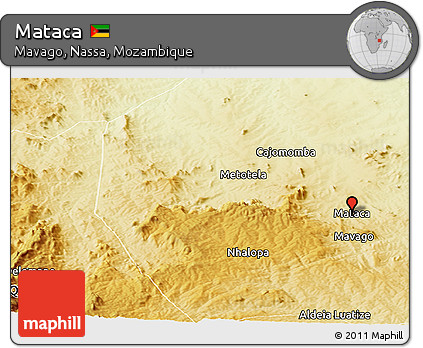 Physical Panoramic Map of Mataca