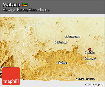 Physical Panoramic Map of Mataca