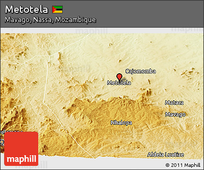 Physical Panoramic Map of Metotela