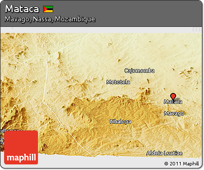 Physical Panoramic Map of Mataca