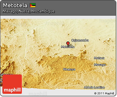 Physical Panoramic Map of Metotela