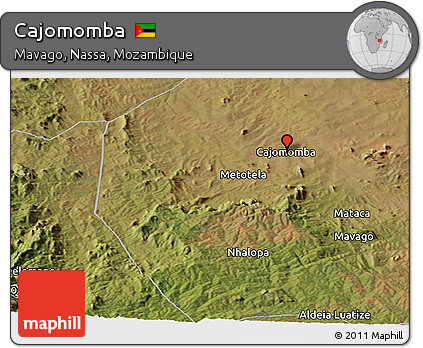 Satellite Panoramic Map of Cajomomba