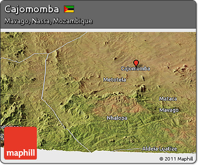 Satellite Panoramic Map of Cajomomba
