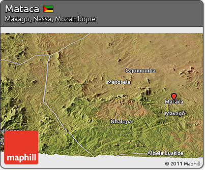 Satellite Panoramic Map of Mataca
