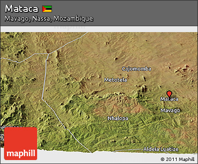 Satellite Panoramic Map of Mataca