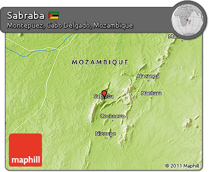 Physical 3D Map of Sabraba