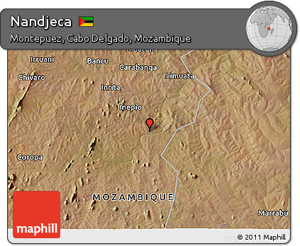 Satellite 3D Map of Nandjeca