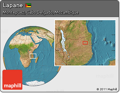 Satellite Location Map of Lapane