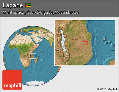 Satellite Location Map of Lapane
