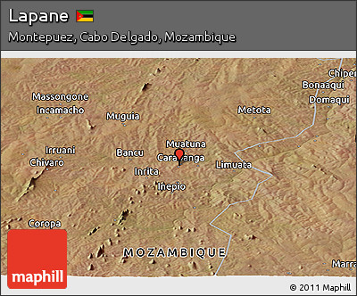 Satellite Panoramic Map of Lapane