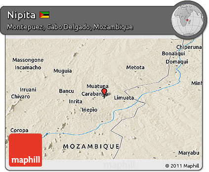 Shaded Relief Panoramic Map of Nipita