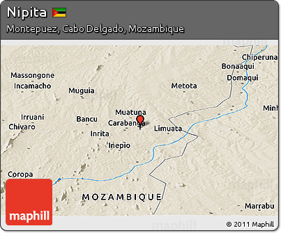 Shaded Relief Panoramic Map of Nipita