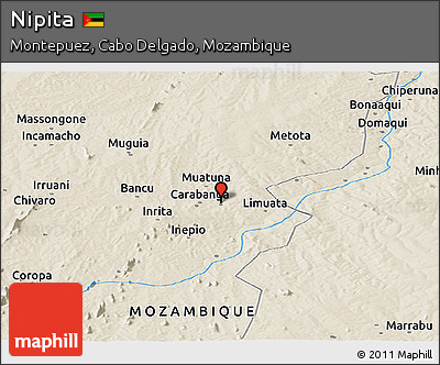 Shaded Relief Panoramic Map of Nipita