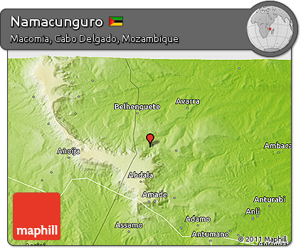 Physical 3D Map of Namacunguro