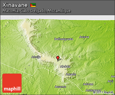 Physical 3D Map of Xinavane