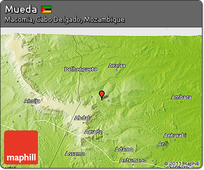 Physical 3D Map of Mueda