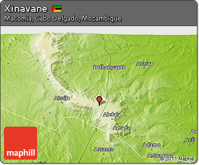 Physical 3D Map of Xinavane