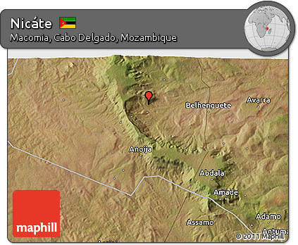 Satellite 3D Map of Nicáte