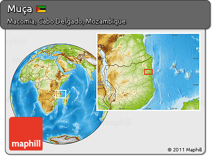 Physical Location Map of Muça