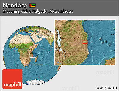 Satellite Location Map of Nandoro